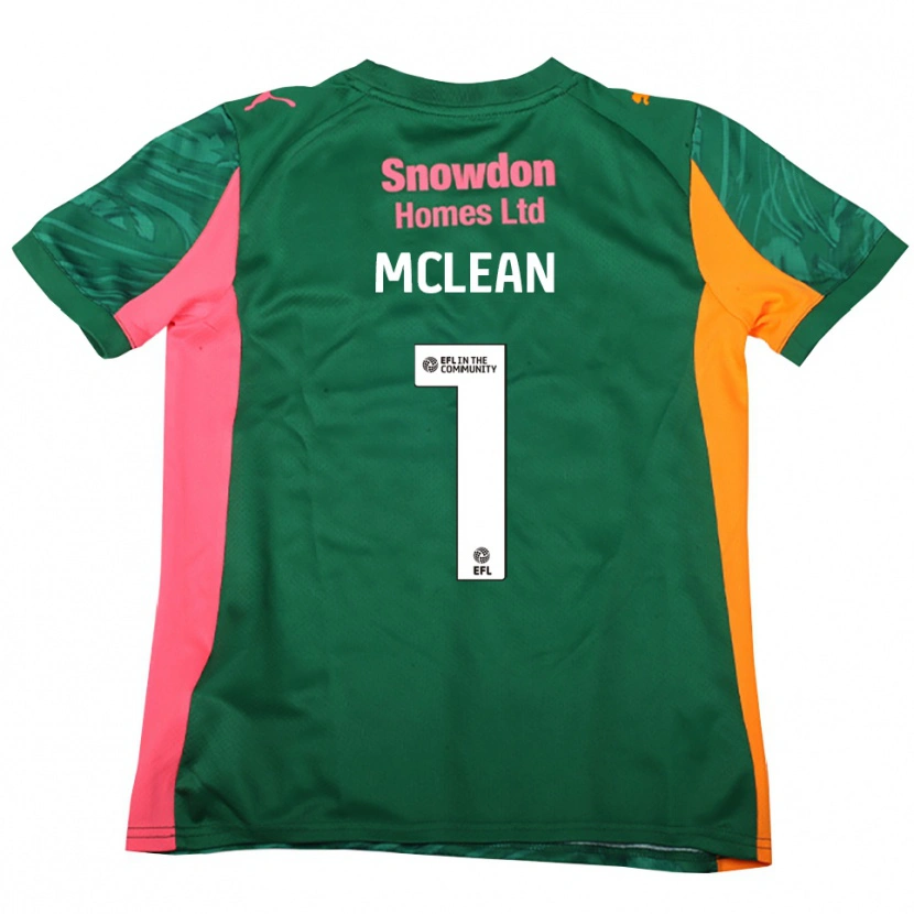 Danxen Dames Katie Mclean #1 Donkergroen Roze Keepersshirt 2025/26 T-Shirt