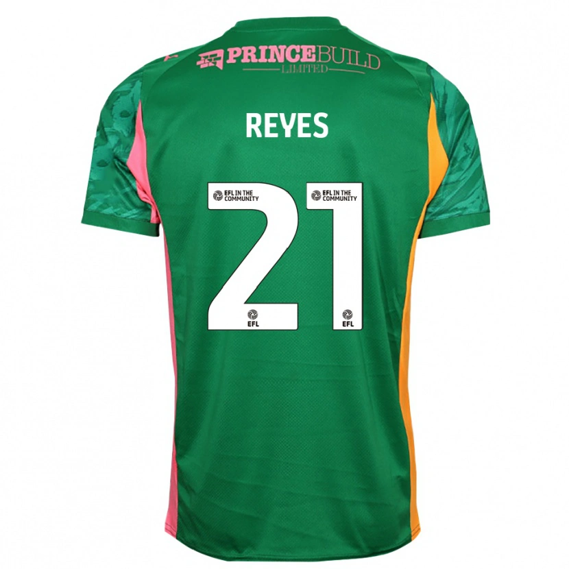 Danxen Dames Vicente Reyes #21 Groen Roze Keepersshirt 2025/26 T-Shirt