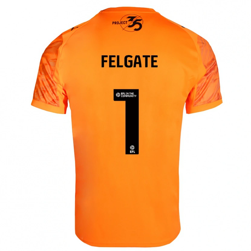 Danxen Dames Lily Felgate #1 Oranje Zwart Keepersshirt 2025/26 T-Shirt