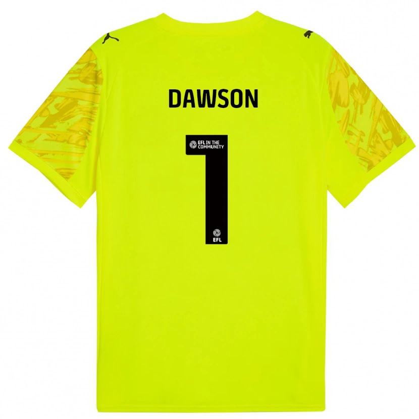 Danxen Dames Cameron Dawson #1 Fluorescerend Groen Zwart Keepersshirt 2025/26 T-Shirt