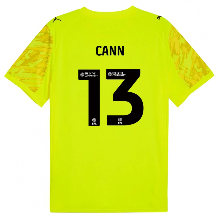 Danxen Dames Ted Cann #13 Fluorescerend Groen Zwart Keepersshirt 2025/26 T-Shirt