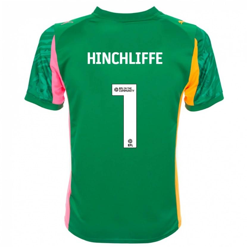 Danxen Dames Ben Hinchliffe #1 Groen Roze Wit Keepersshirt 2025/26 T-Shirt