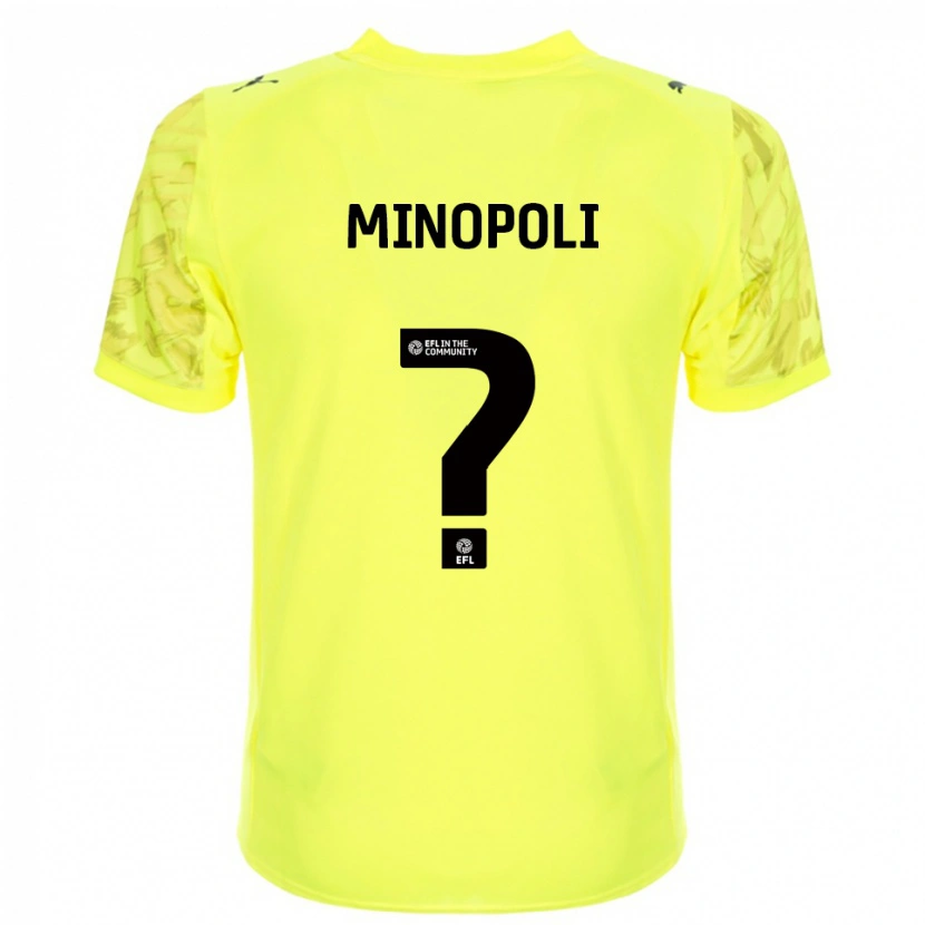 Danxen Dames Giovanni Minopoli #0 Geel Zwart Keepersshirt 2025/26 T-Shirt
