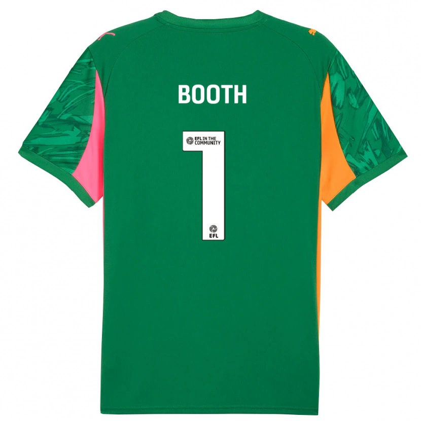 Danxen Dames Tom Booth #1 Groen Roze Oranje Keepersshirt 2025/26 T-Shirt