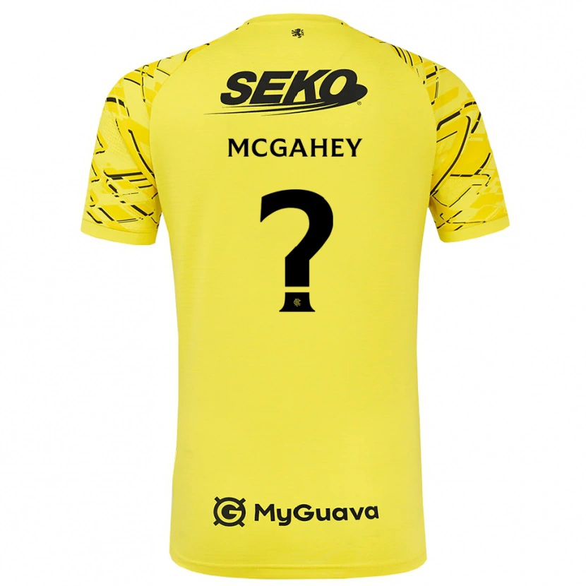 Danxen Dames Lewis McGahey #0 Geel Zwart Keepersshirt 2025/26 T-Shirt