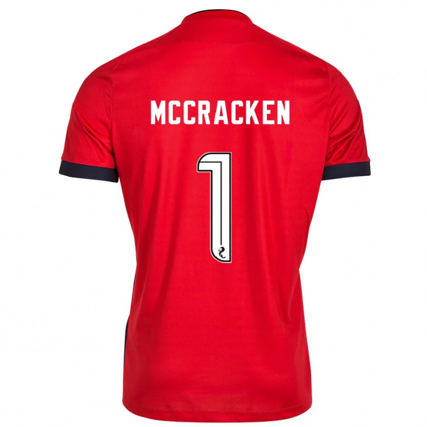 Danxen Dames Jon McCracken #1 Rood Wit Keepersshirt 2025/26 T-Shirt