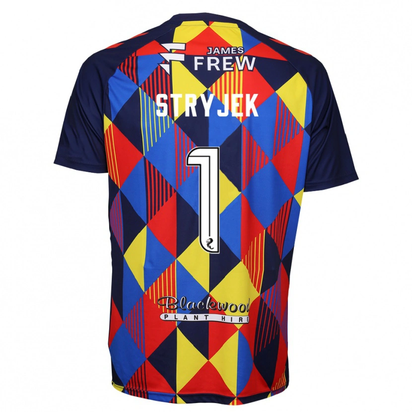 Danxen Dames Maksymilian Stryjek #1 Koningsblauw Rood Keepersshirt 2025/26 T-Shirt