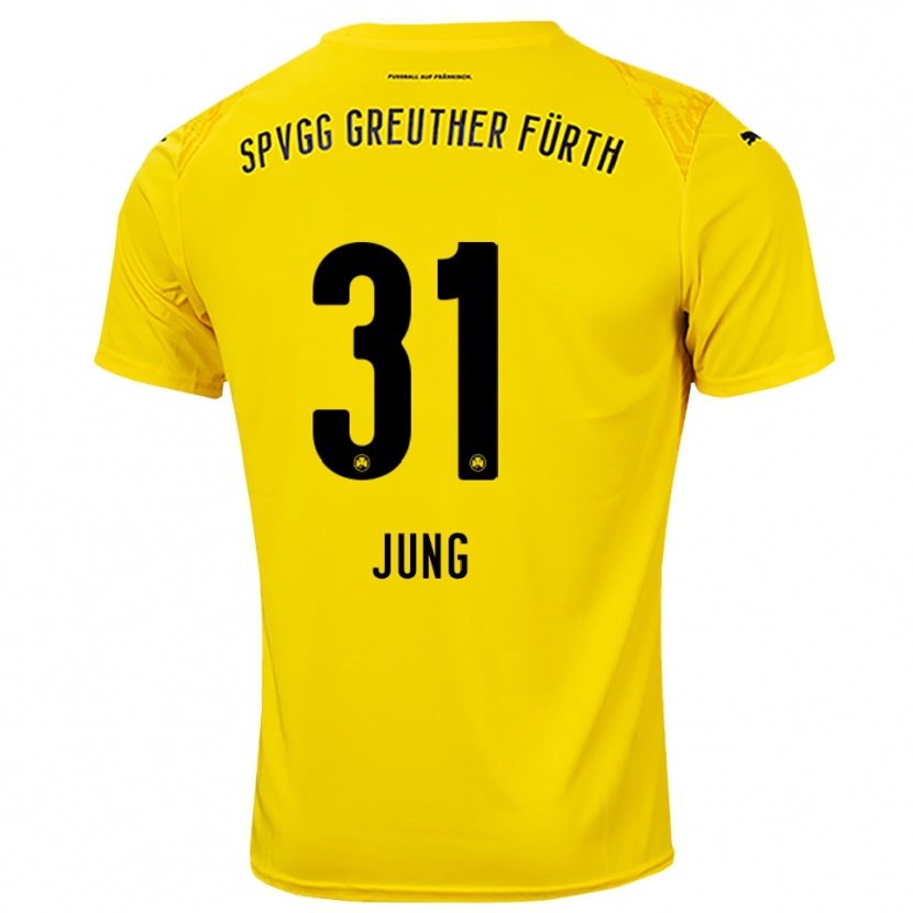 Danxen Dames Sebastian Jung #31 Geel Zwart Keepersshirt 2025/26 T-Shirt