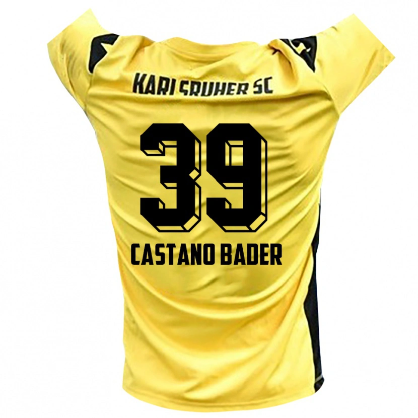 Danxen Dames Simeon Castano Bader #39 Geel Zwart Keepersshirt 2025/26 T-Shirt