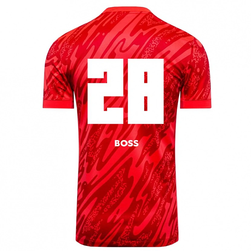 Danxen Dames Tim Boss #28 Rood Wit Keepersshirt 2025/26 T-Shirt