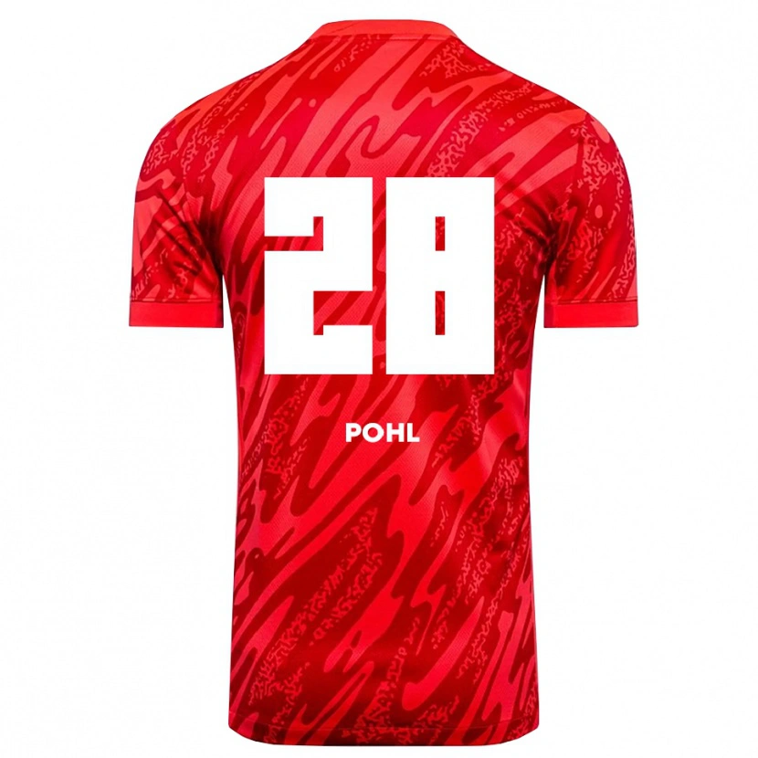 Danxen Dames Jonas Pohl #28 Rood Wit Keepersshirt 2025/26 T-Shirt