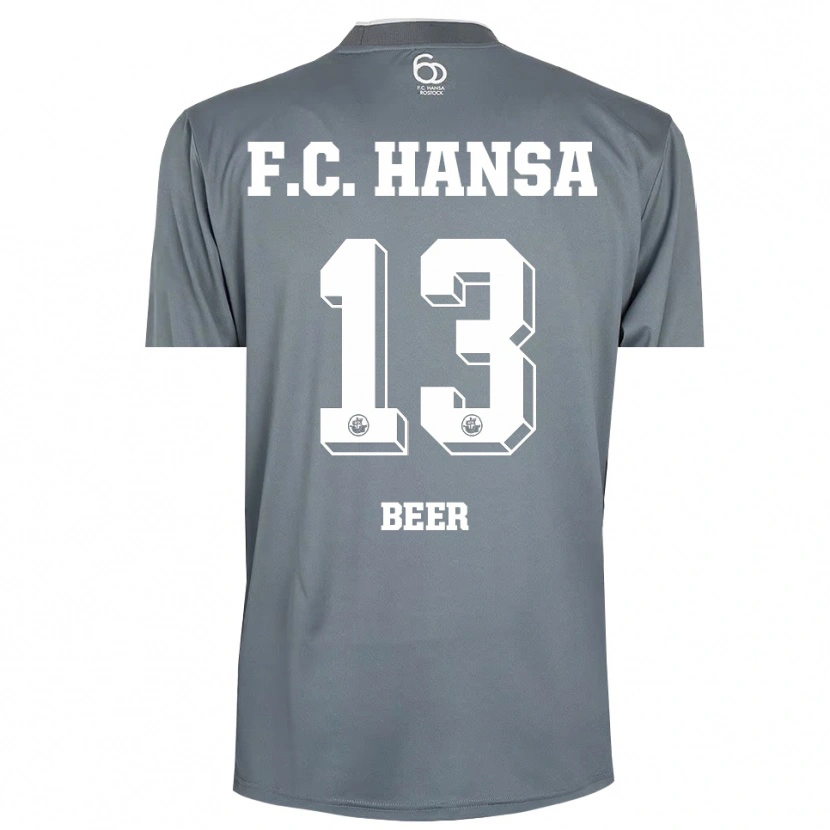 Danxen Dames Darian Beer #13 Lichtgrijs Wit Keepersshirt 2025/26 T-Shirt