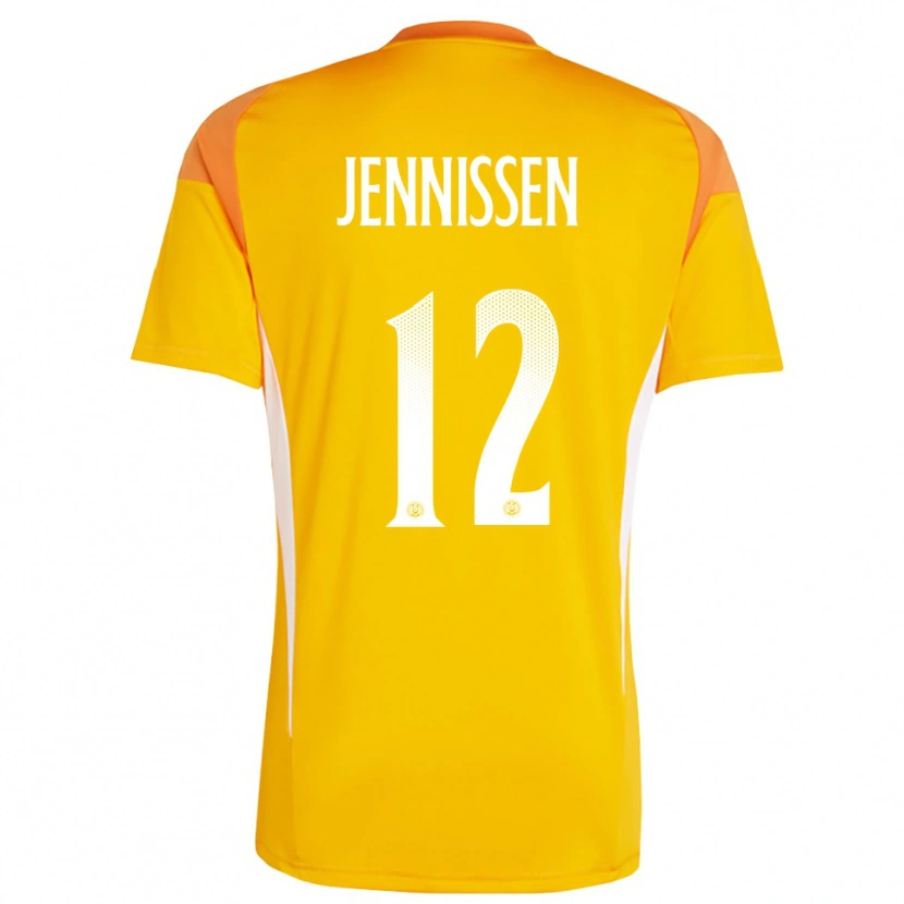 Danxen Dames Laurenz Jennissen #12 Oranje Wit Keepersshirt 2025/26 T-Shirt