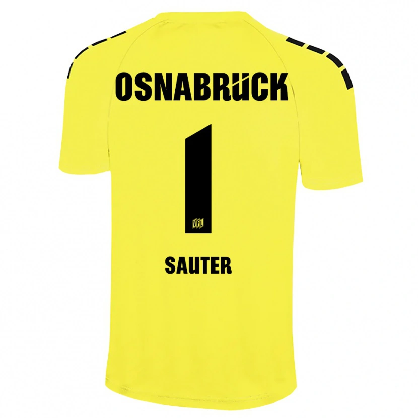 Danxen Dames Niklas Sauter #1 Geel Zwart Keepersshirt 2025/26 T-Shirt