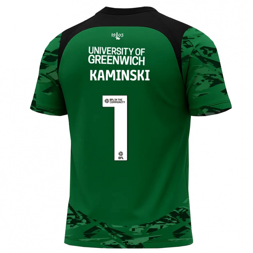 Danxen Dames Thomas Kaminski #1 Groen Zwart Keepersshirt 2025/26 T-Shirt