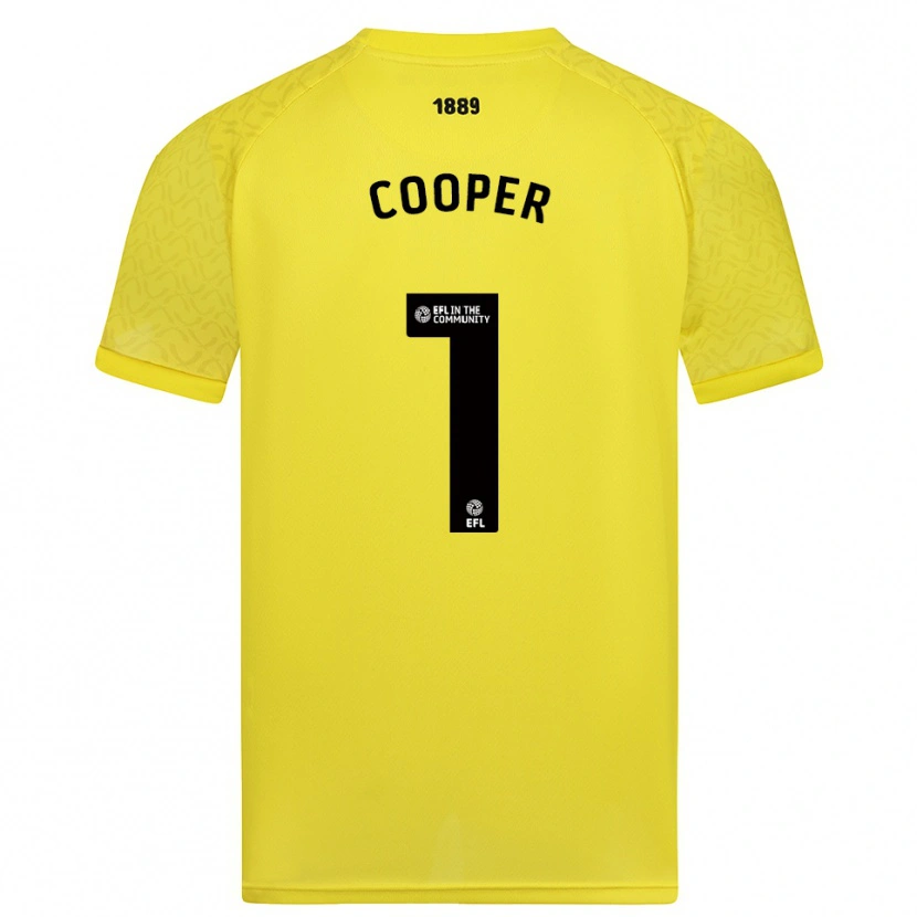 Danxen Dames Michael Cooper #1 Geel Zwart Keepersshirt 2025/26 T-Shirt