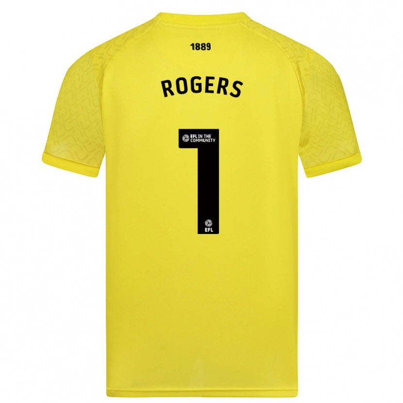 Danxen Dames Sian Rogers #1 Geel Zwart Keepersshirt 2025/26 T-Shirt