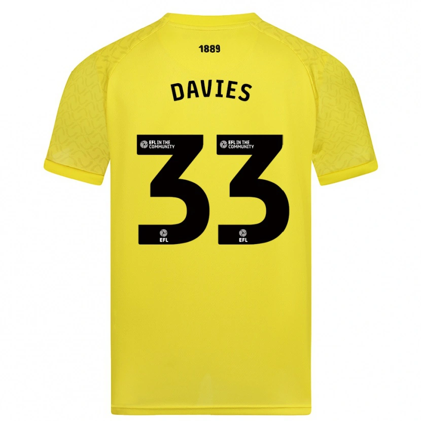 Danxen Dames Bethan Davies #33 Geel Zwart Keepersshirt 2025/26 T-Shirt