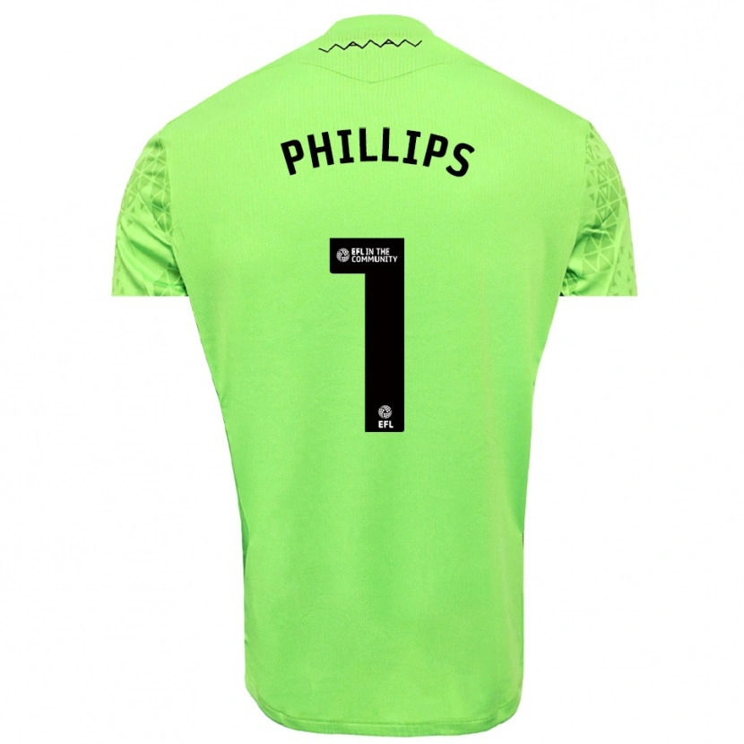 Danxen Dames Jack Phillips #1 Limoen Zwart Keepersshirt 2025/26 T-Shirt