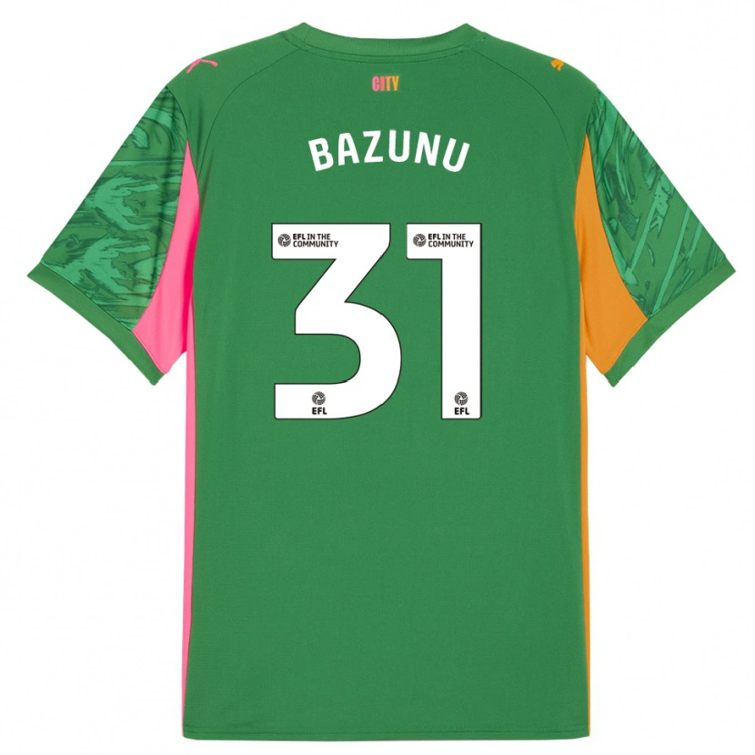 Danxen Dames Gavin Bazunu #31 Groen Oranje Keepersshirt 2025/26 T-Shirt