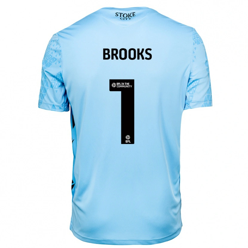 Danxen Dames Alfie Brooks #1 Hemelsblauw Zwart Keepersshirt 2025/26 T-Shirt