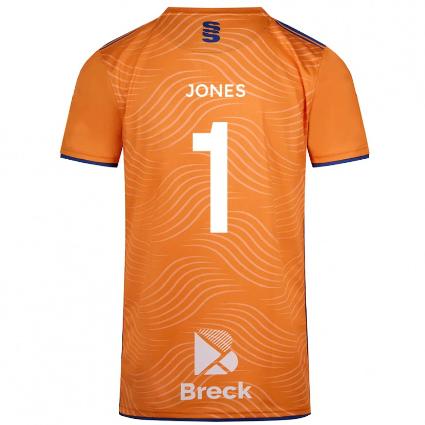 Danxen Dames Zac Jones #1 Oranje Zwart Keepersshirt 2025/26 T-Shirt