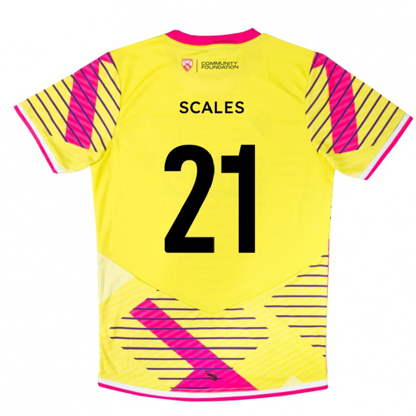 Danxen Dames Alfie Scales #21 Geel Roze Keepersshirt 2025/26 T-Shirt