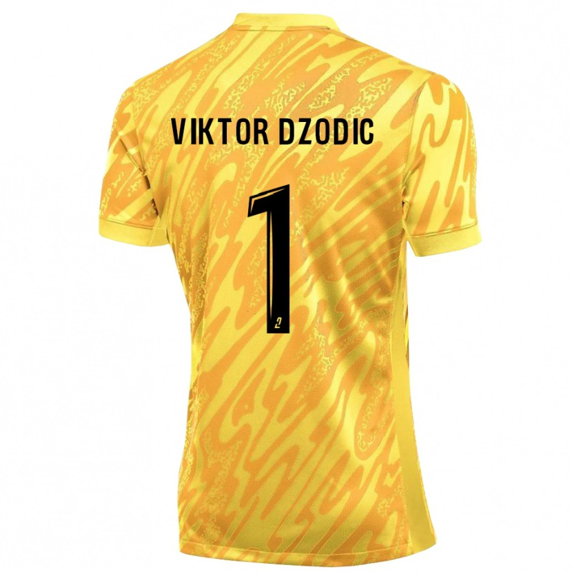 Danxen Dames Viktor Dzodic #1 Oranje Geel Keepersshirt 2025/26 T-Shirt