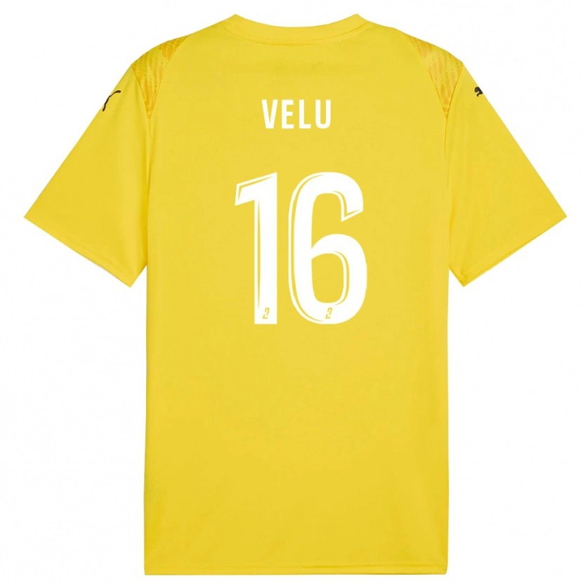 Danxen Dames Lukas Velu #16 Geel Wit Keepersshirt 2025/26 T-Shirt