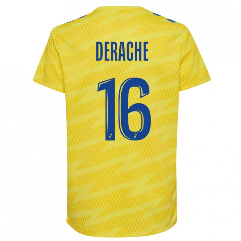 Danxen Dames Joseph Derache #16 Geel Blauw Keepersshirt 2025/26 T-Shirt
