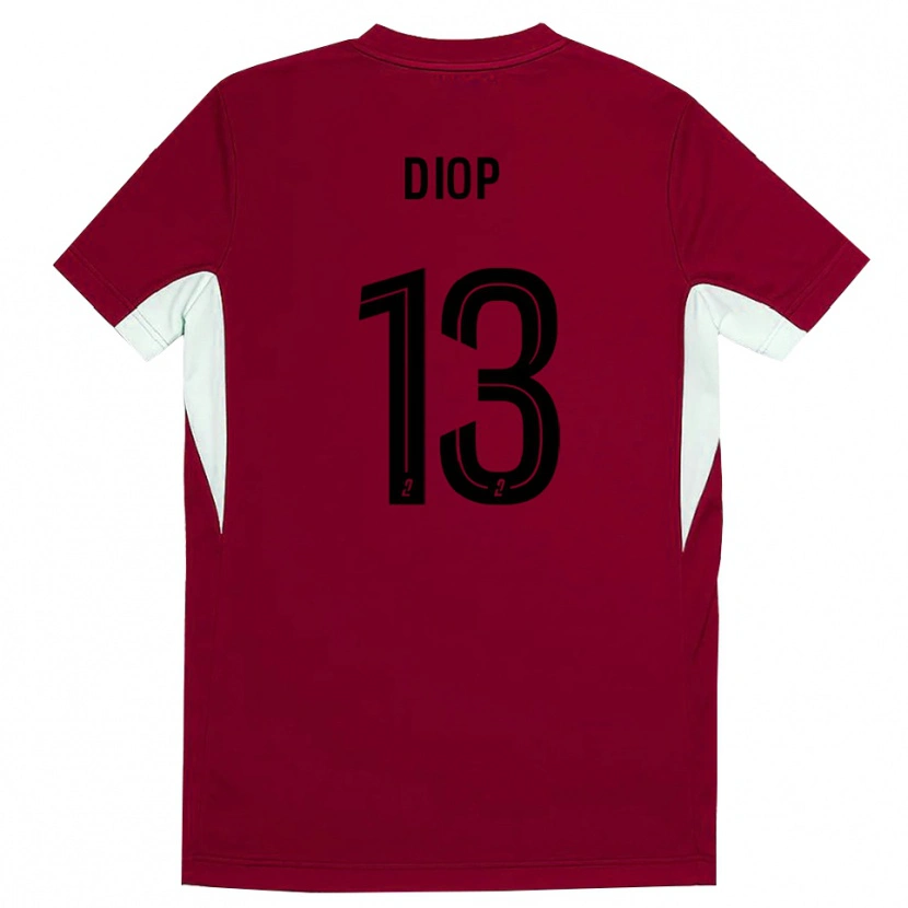 Danxen Dames Mamadou Diop #13 Rode Zwart Keepersshirt 2025/26 T-Shirt