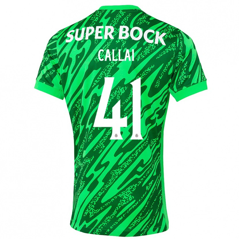 Danxen Dames Diego Callai #41 Groen Wit Keepersshirt 2025/26 T-Shirt