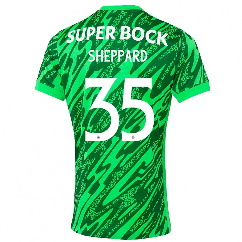 Danxen Dames Catriona Sheppard #35 Groen Wit Keepersshirt 2025/26 T-Shirt