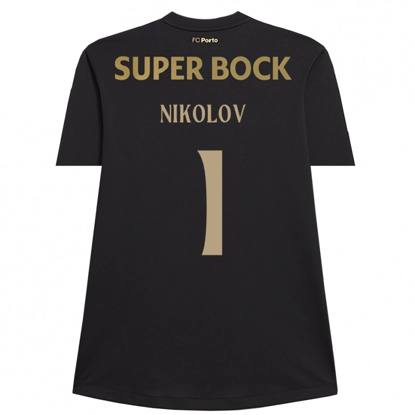 Danxen Dames Antoni Nikolov #1 Zwart Bruin Keepersshirt 2025/26 T-Shirt