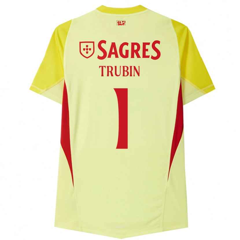 Danxen Dames Anatoliy Trubin #1 Geel Rood Keepersshirt 2025/26 T-Shirt
