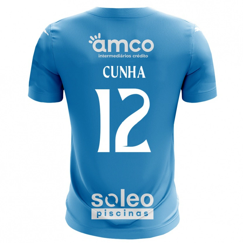 Danxen Dames Romário Cunha #12 Blauw Wit Keepersshirt 2025/26 T-Shirt