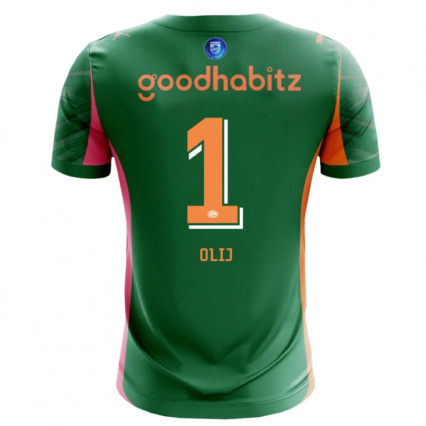 Danxen Dames Nick Olij #1 Groen Oranje Keepersshirt 2025/26 T-Shirt