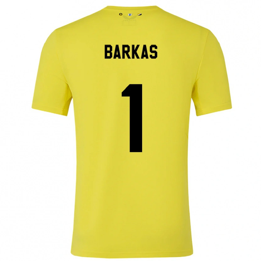 Danxen Dames Vasilios Barkas #1 Geel Zwart Keepersshirt 2025/26 T-Shirt