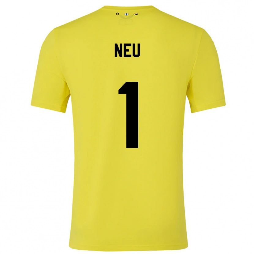 Danxen Dames Luca Neu #1 Geel Zwart Keepersshirt 2025/26 T-Shirt