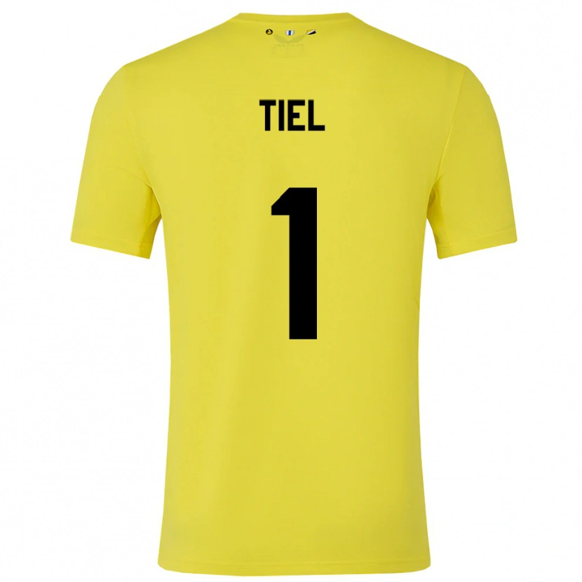 Danxen Dames Mick Tiel #1 Geel Zwart Keepersshirt 2025/26 T-Shirt