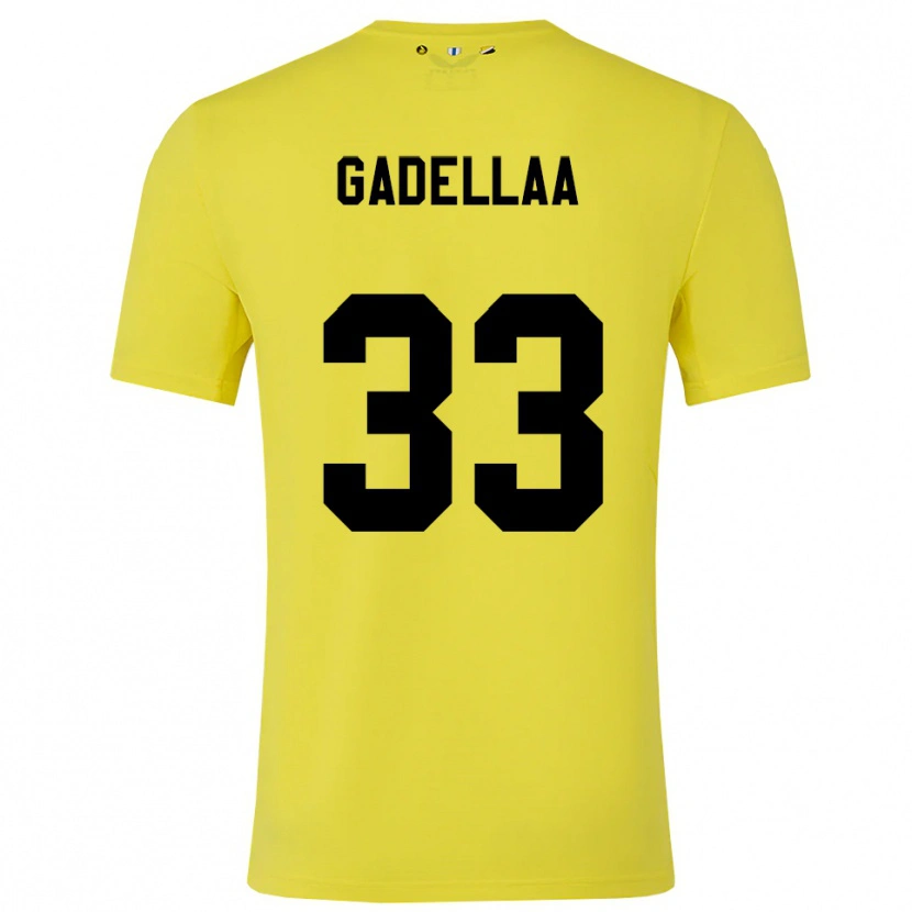 Danxen Dames Kevin Gadellaa #33 Geel Zwart Keepersshirt 2025/26 T-Shirt