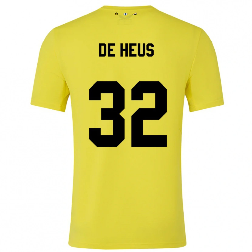 Danxen Dames Loïs De Heus #32 Geel Zwart Keepersshirt 2025/26 T-Shirt