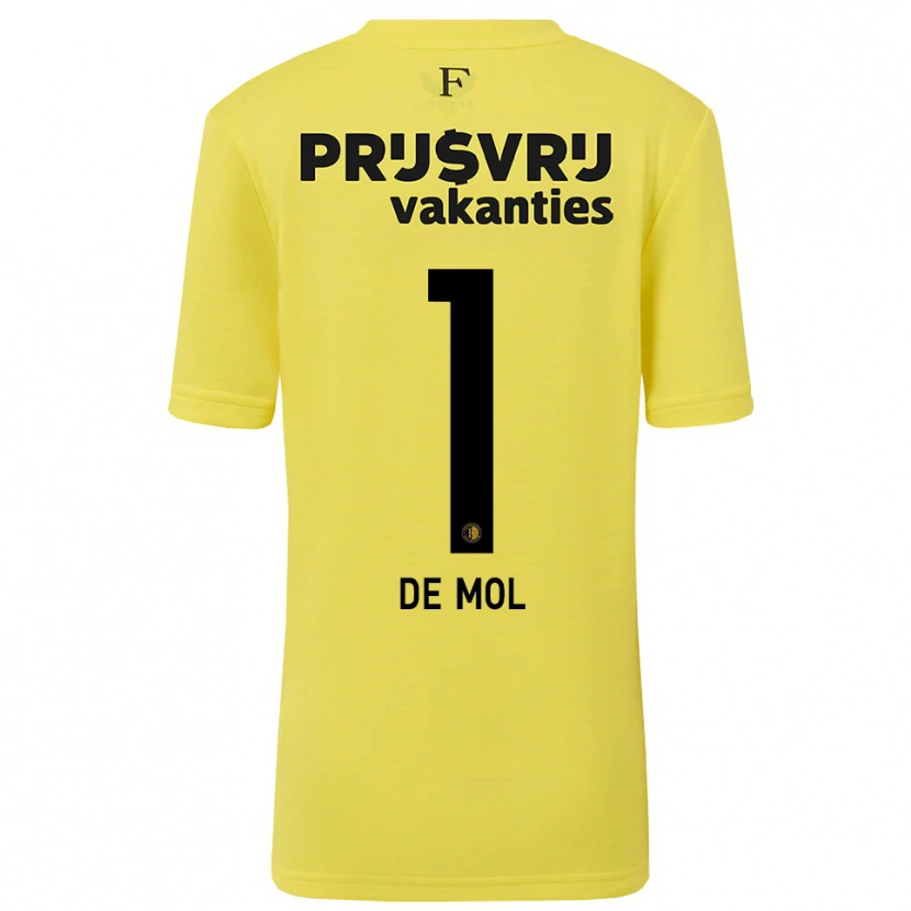 Danxen Dames Stenn de Mol #1 Geel Zwart Keepersshirt 2025/26 T-Shirt