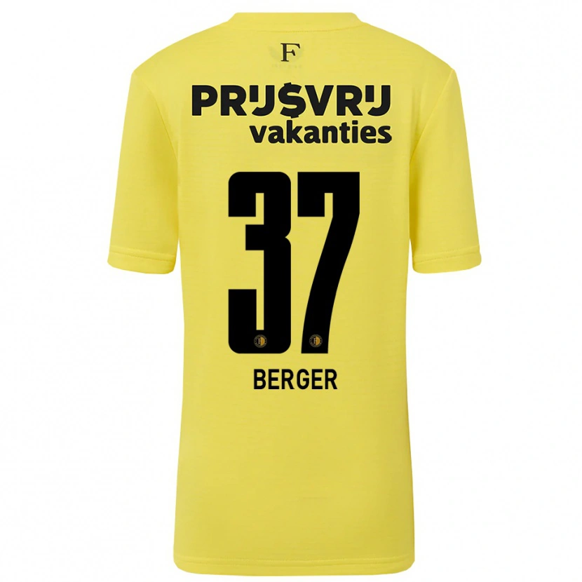 Danxen Dames Mannou Berger #37 Geel Zwart Keepersshirt 2025/26 T-Shirt