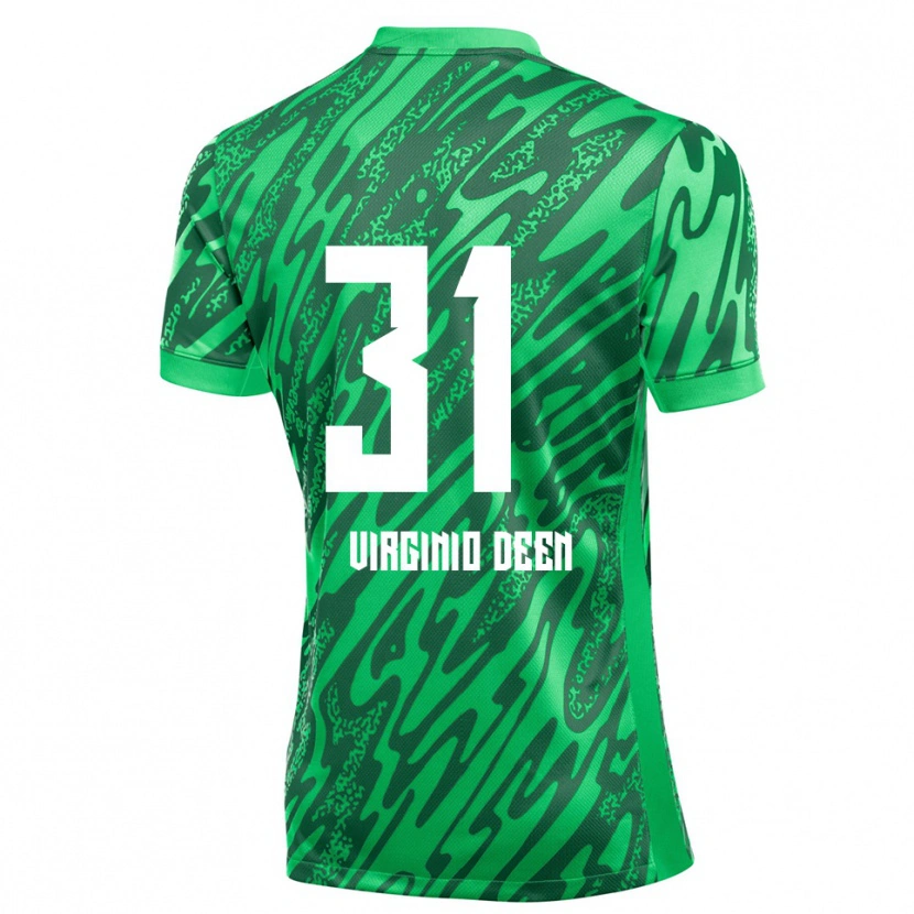 Danxen Dames Daniël Virginio Deen #31 Groen Wit Keepersshirt 2025/26 T-Shirt