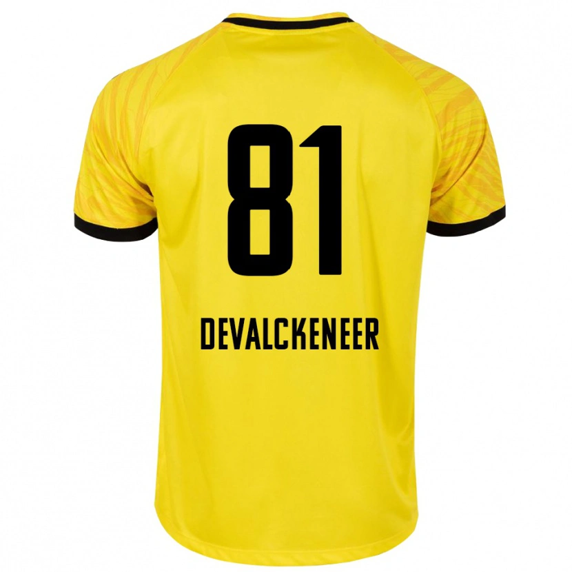 Danxen Dames Niels Devalckeneer #81 Geel Zwart Keepersshirt 2025/26 T-Shirt