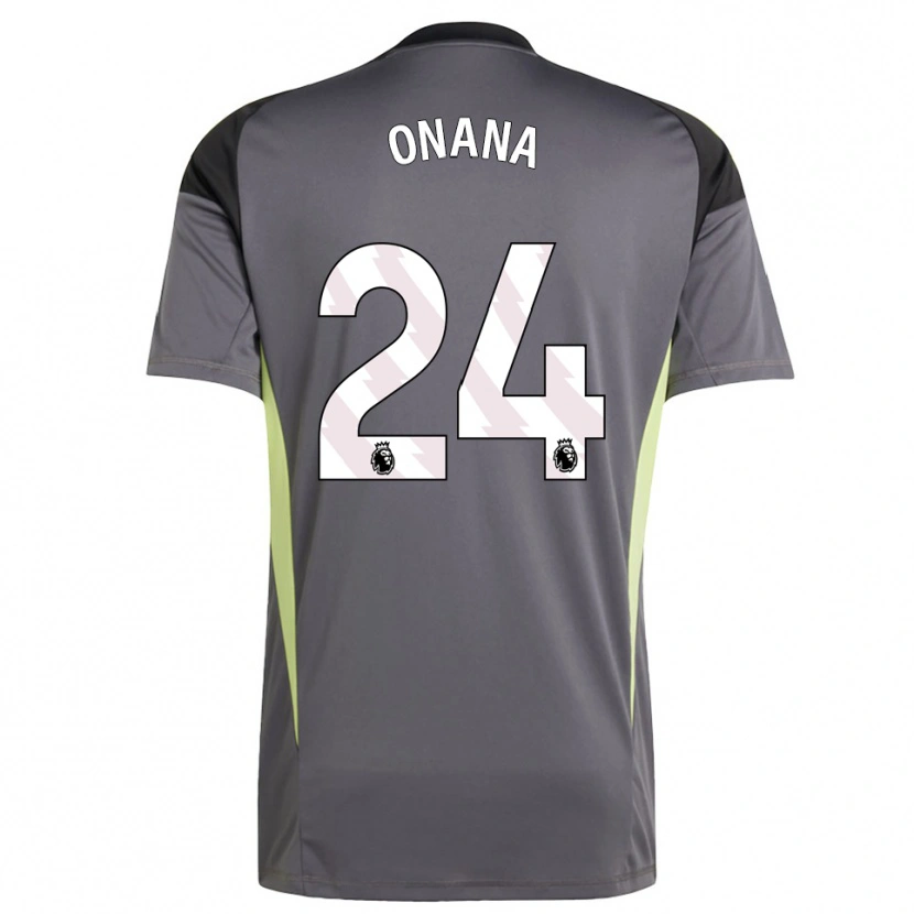Danxen Dames André Onana #24 Donkergrijs Wit Keepersshirt 2025/26 T-Shirt