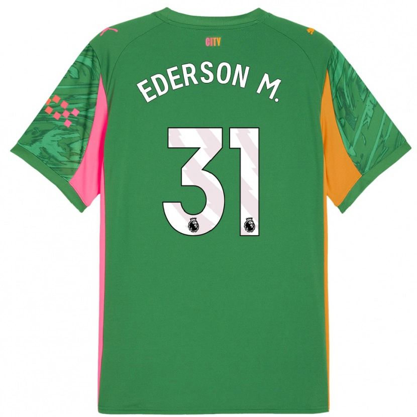 Danxen Dames Ederson #31 Groen Oranje Keepersshirt 2025/26 T-Shirt