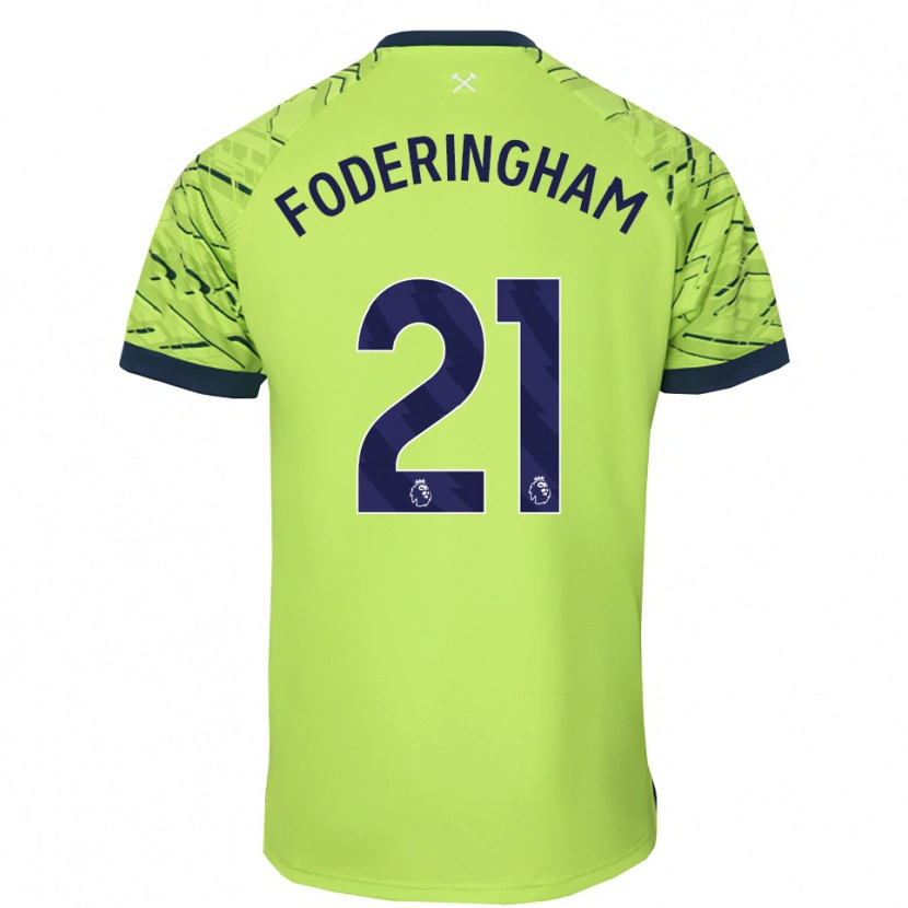 Danxen Dames Wes Foderingham #21 Fluorescerend Groen Keepersshirt 2025/26 T-Shirt