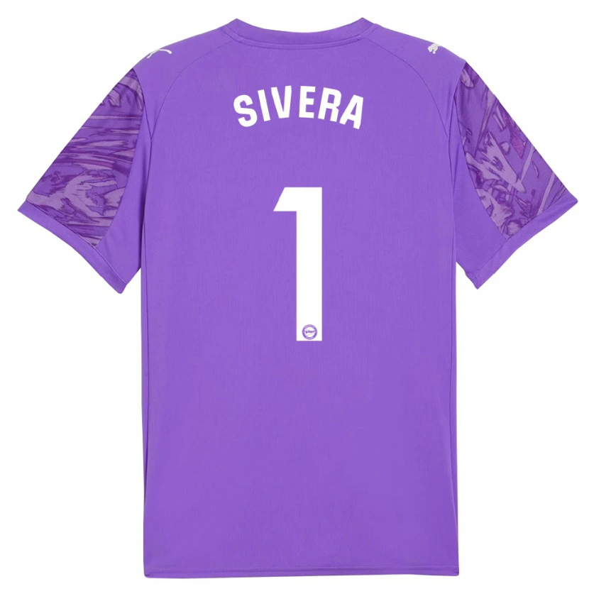 Danxen Dames Antonio Sivera #1 Paars Wit Keepersshirt 2025/26 T-Shirt
